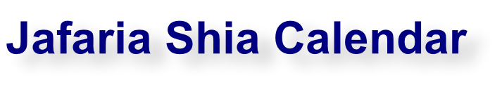 Jafaria Shia Calendar